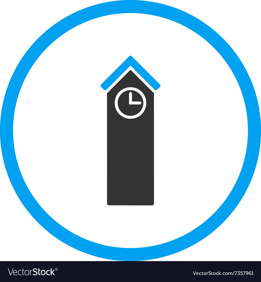 Time tower rounded icon Royalty Free Vector Image