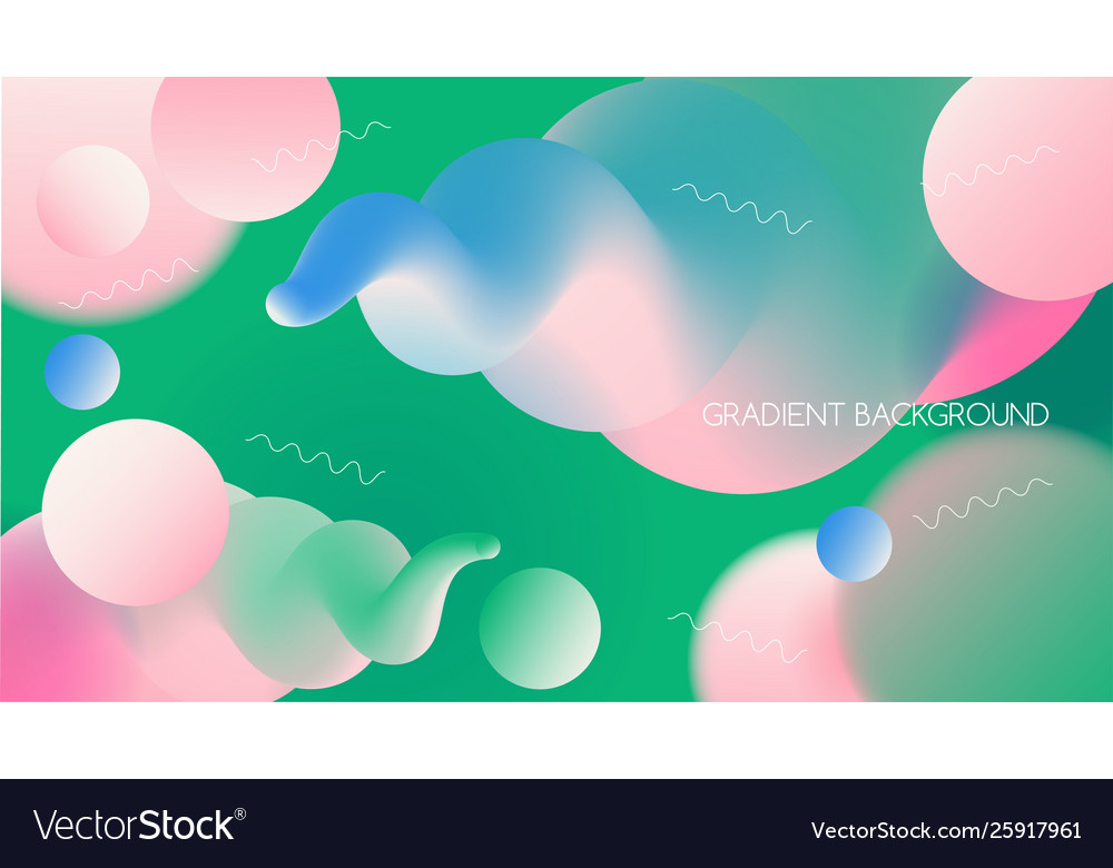 Vibrant colors objects on gradient background vector image Vibrant colors objects on gradient background