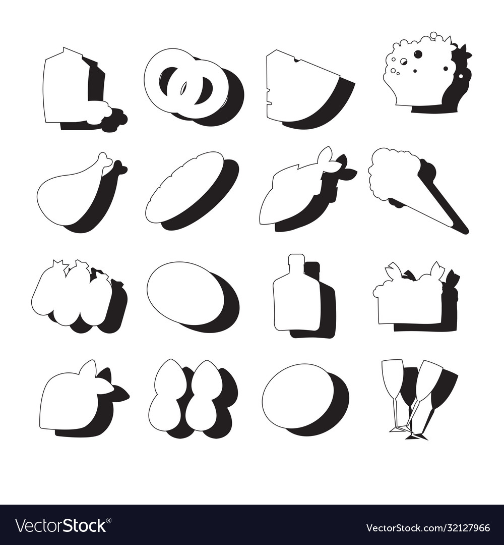 Collection icons for web design isolated on white
