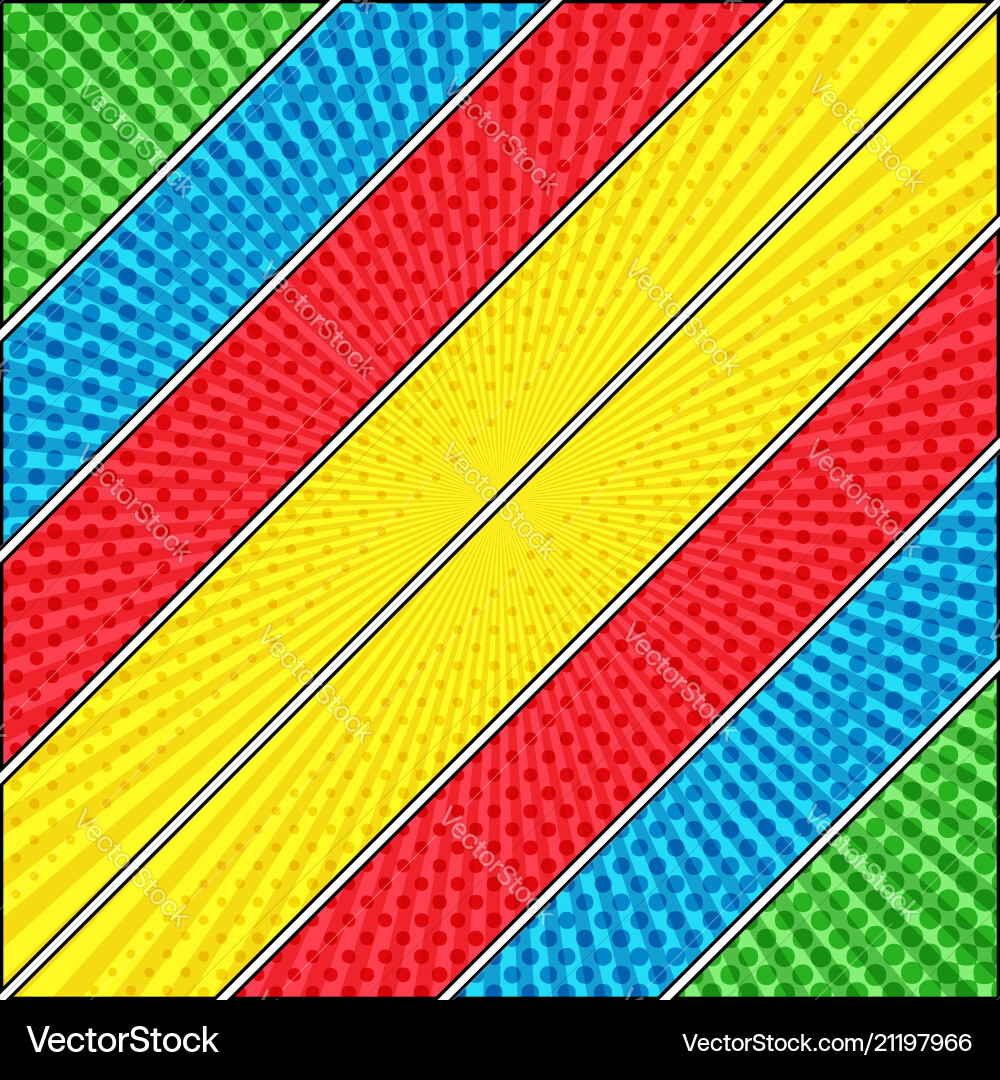 Comic light diagonal background Royalty Free Vector Image