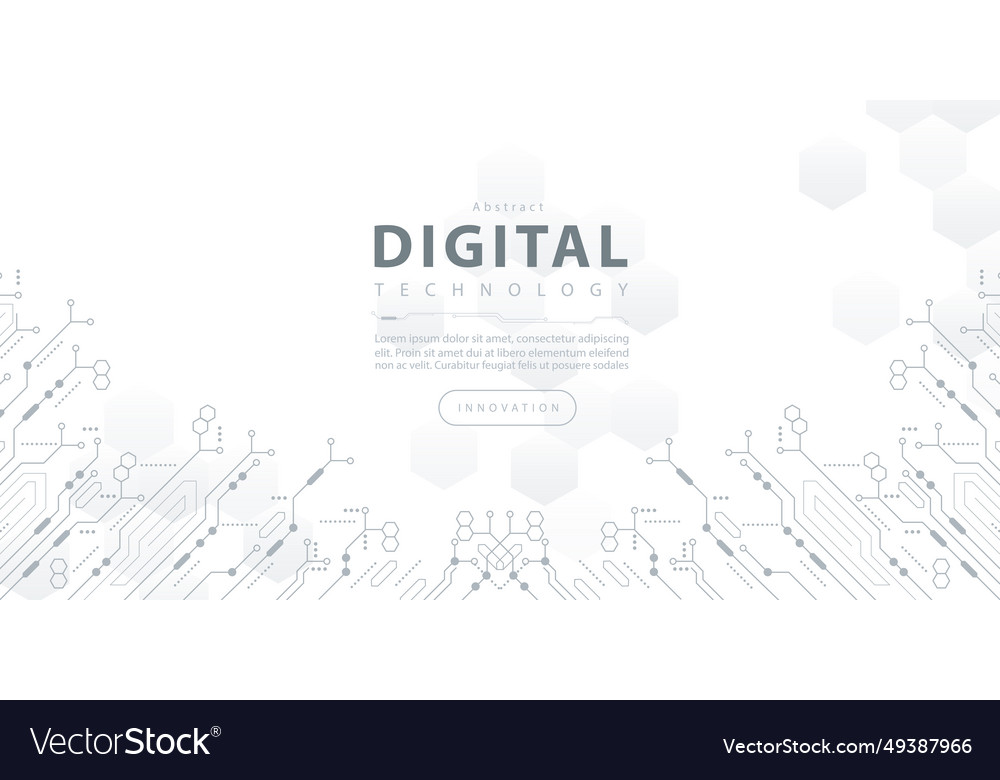 Digital technology futuristic internet network ai vector image Digital technology futuristic internet network ai