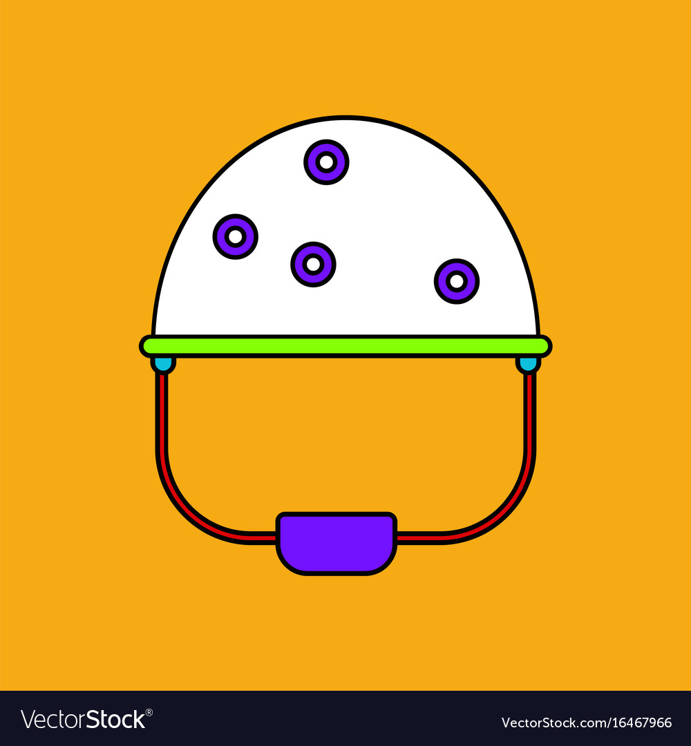 Flat icon design collection helmet with bullet