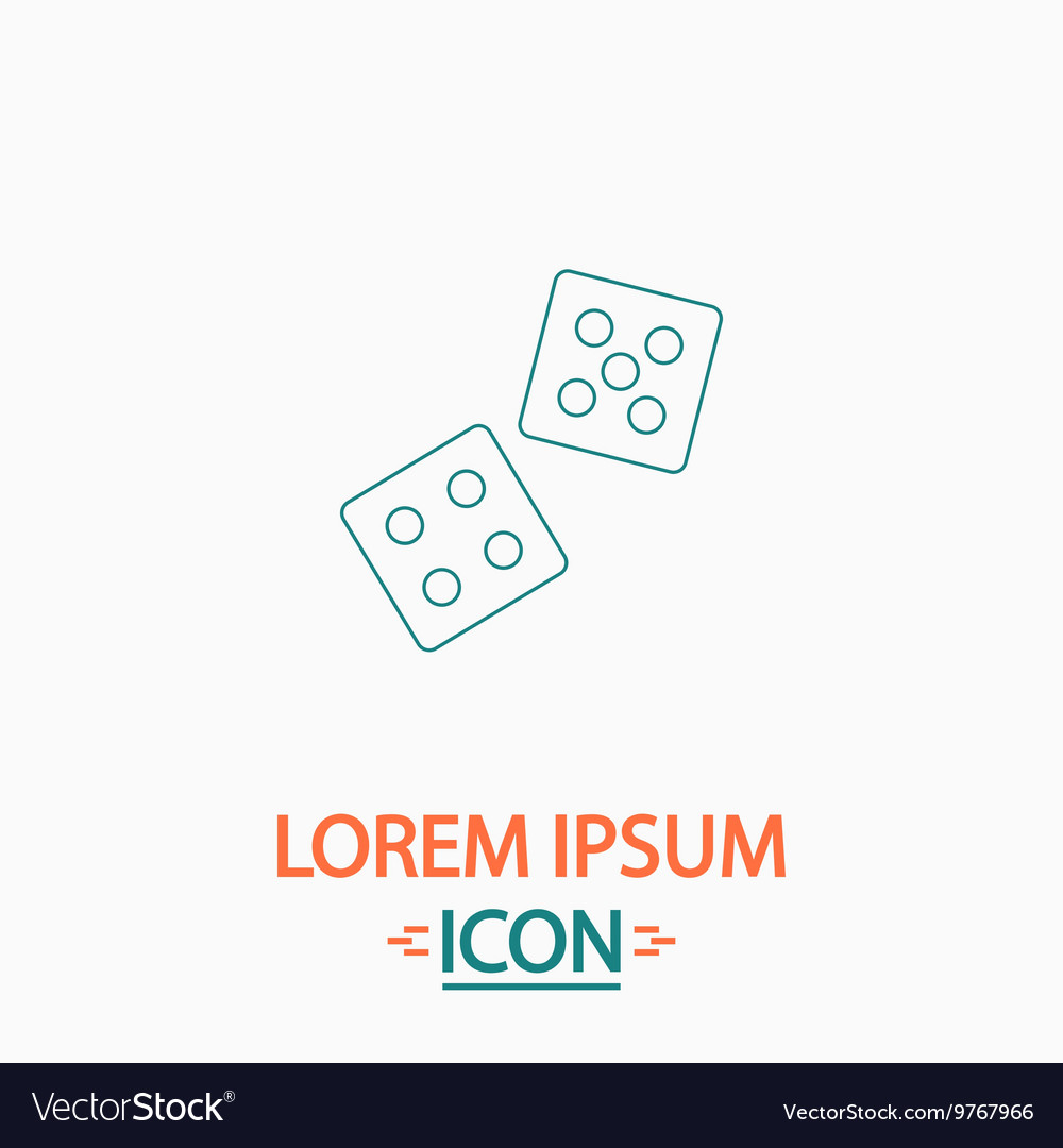 Game dice computer symbol