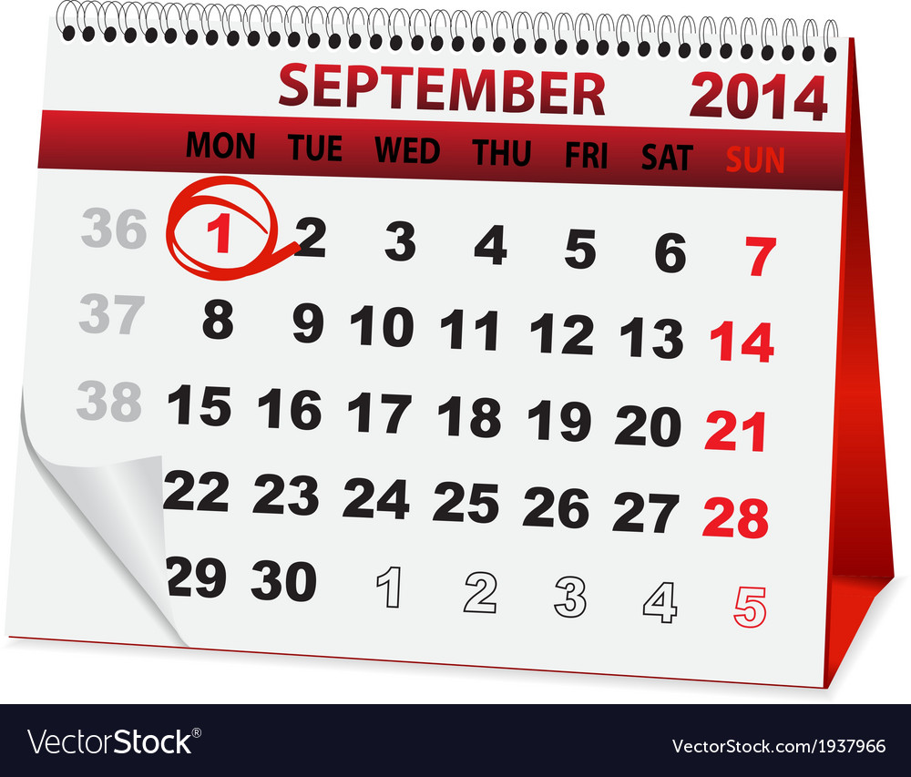 Holiday calendar september 1