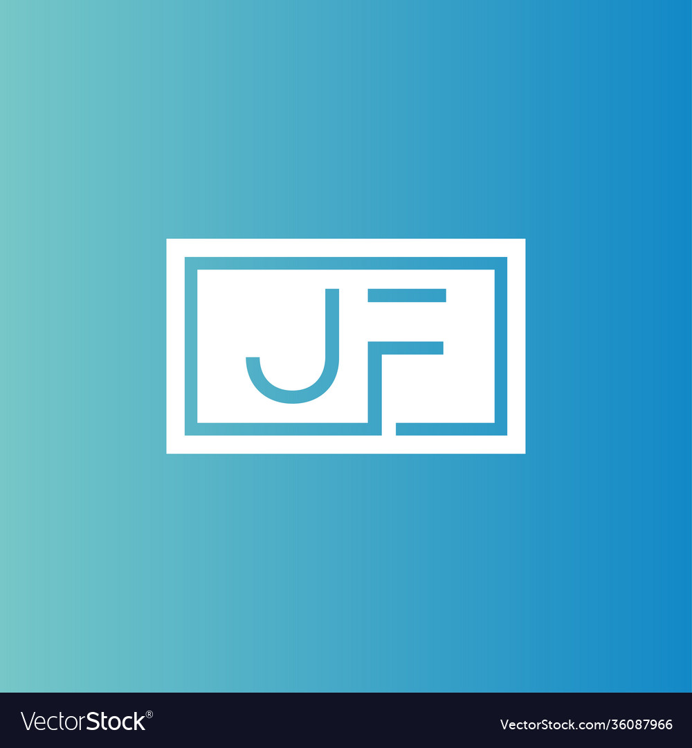 JF Initial Square Logo Concept