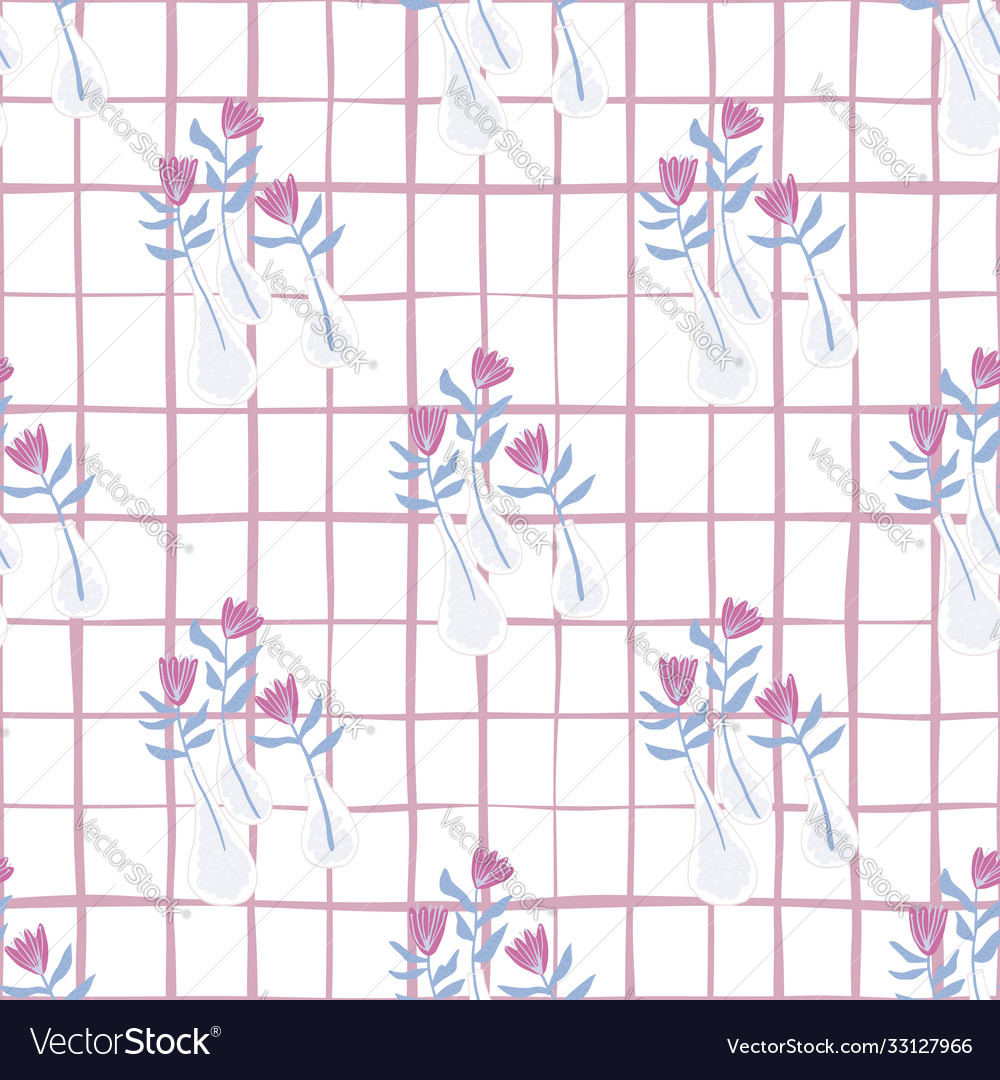 Light naive seamless pattern with flowers