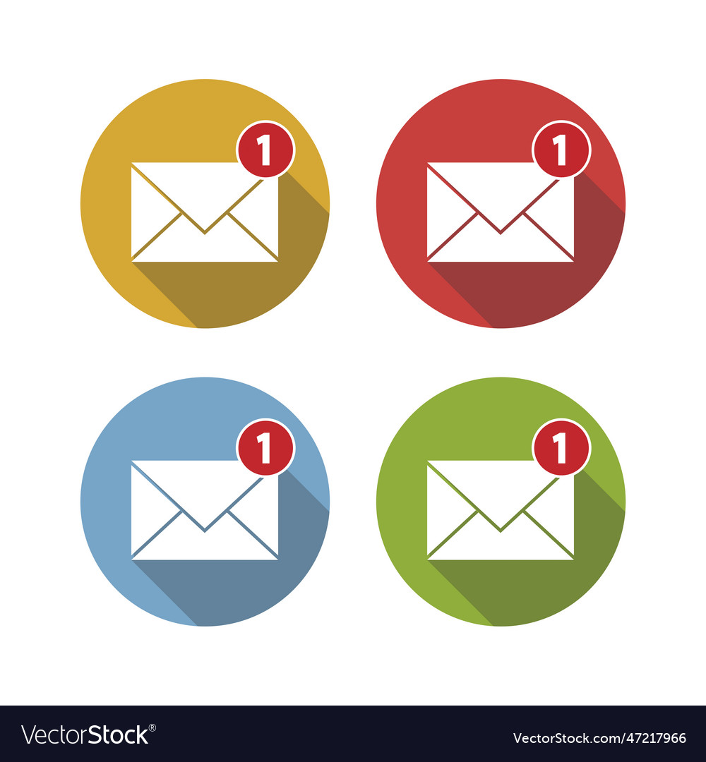 Mail iconnew email notificationsimple design Vector Image Mail iconnew email notificationsimple design
