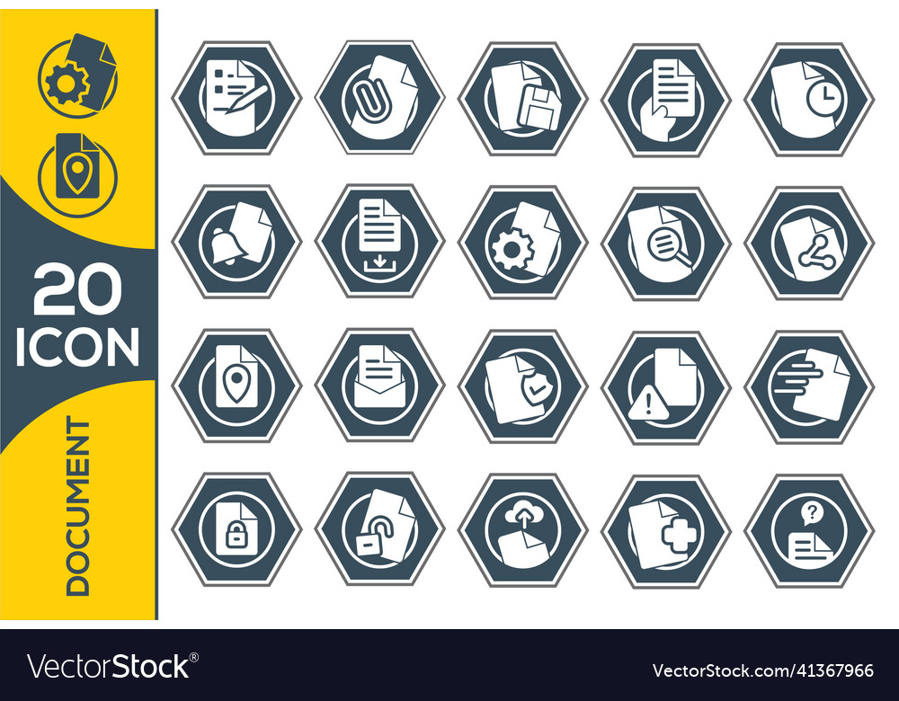 Paper icon document eps10 simple set