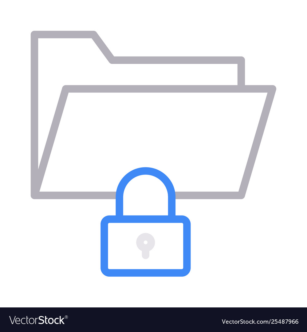 Secure folder vector image Secure folder