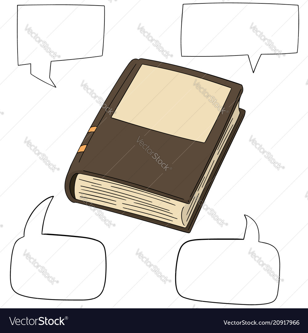 Set of book and speech bubble Vector Image Set of book and speech bubble