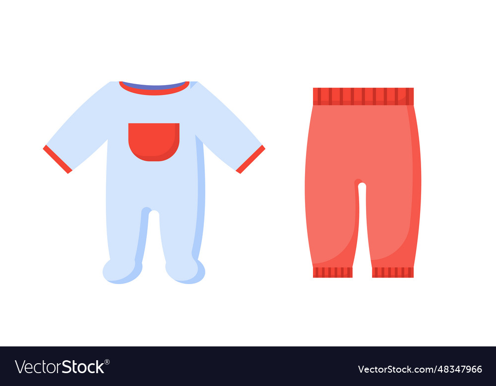 Set of clothes for babies concept