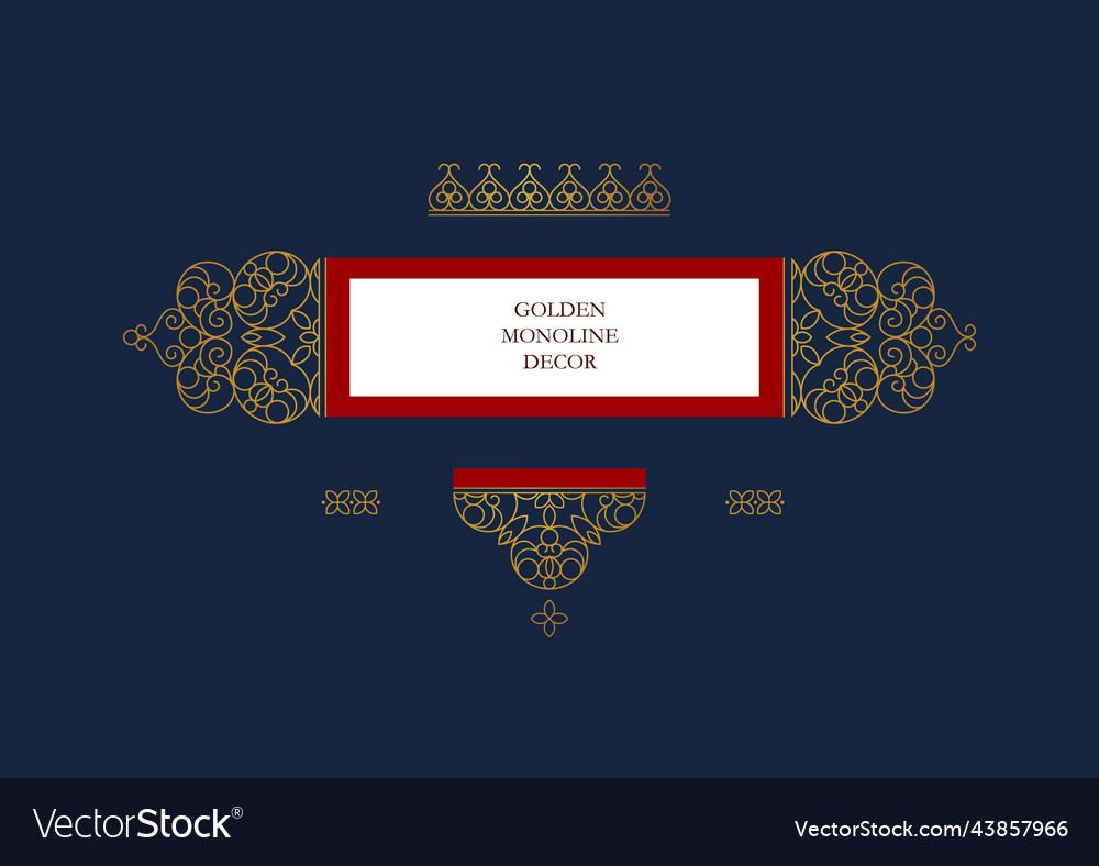 Set of line art frames borders vignette vector image Set of line art frames borders vignette