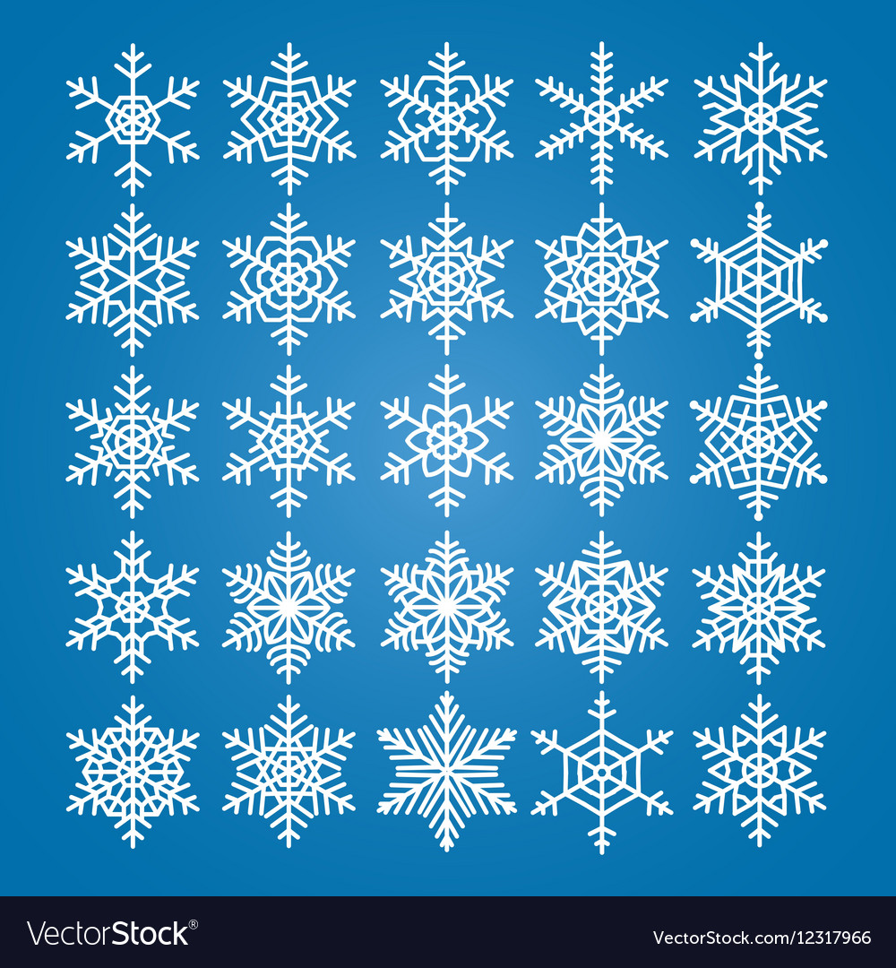 Snowflakes set pack of design templates