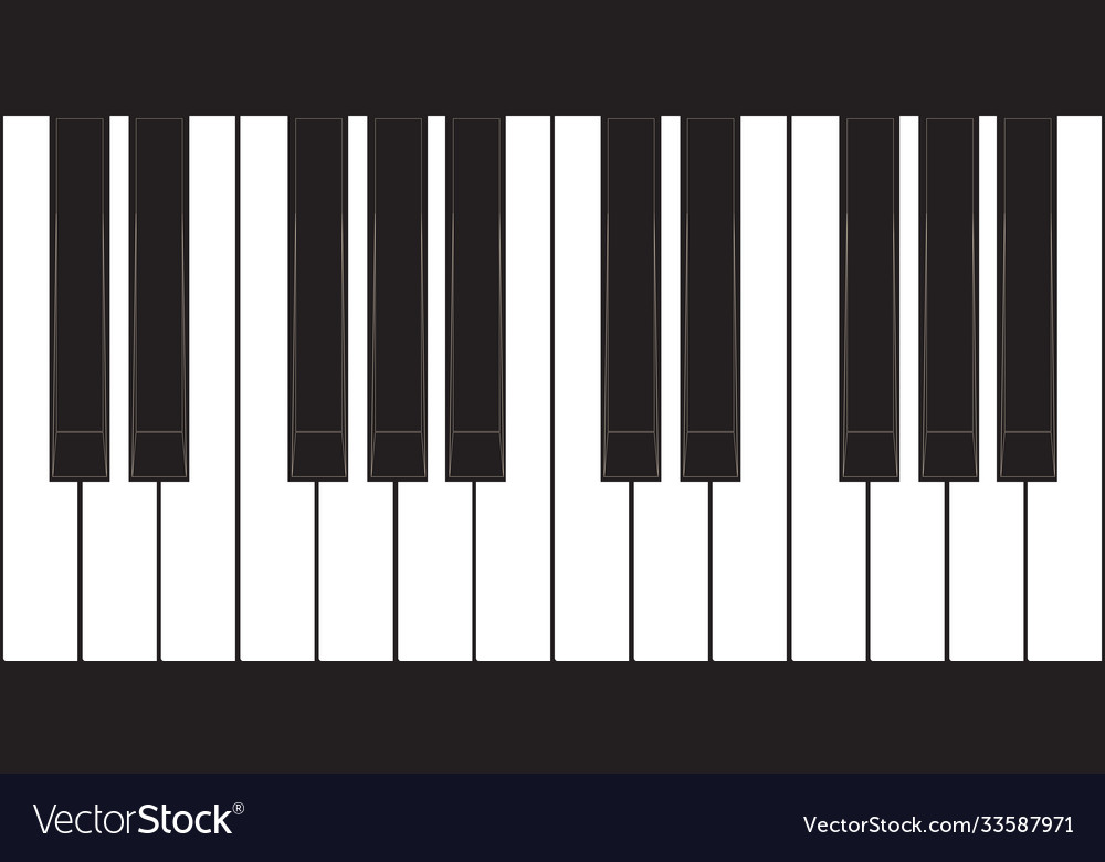 Abstract Black And White Piano Keyboard Seamless Vector Image