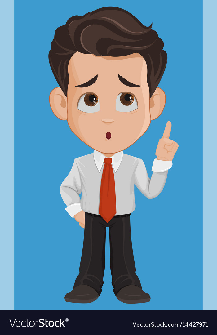 Business man cartoon character cute young Vector Image Business man cartoon character cute young Vector Image