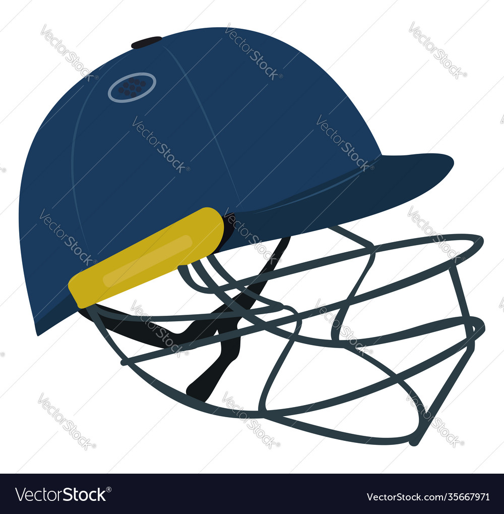 Cricket helmet on white background