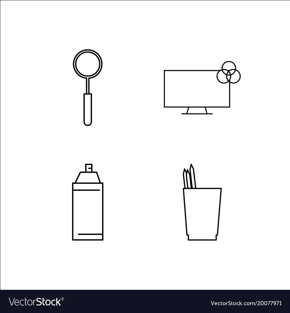 Design und Studio einfache lineare Icon-Setsimple
