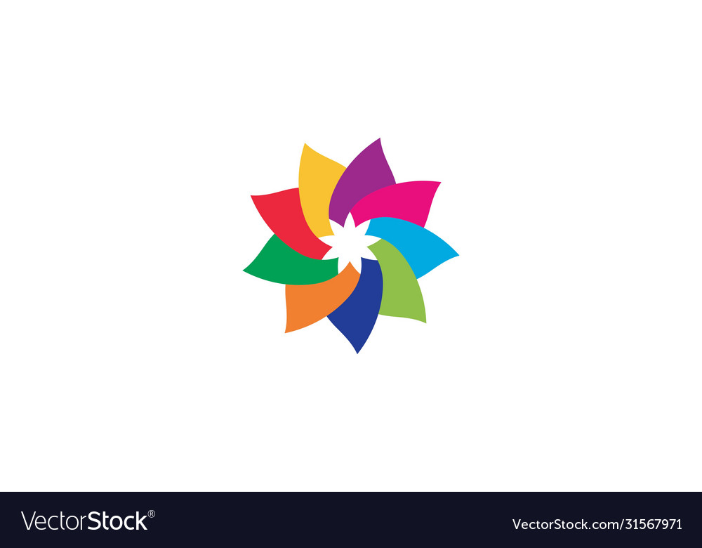 Flowers design logo template Royalty Free Vector Image