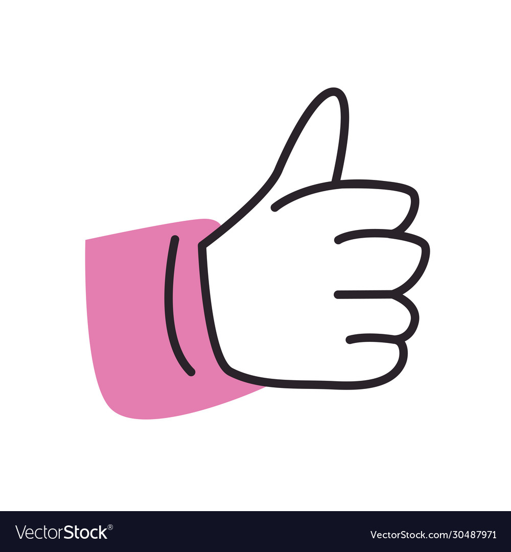 Isolated thumb up fill style icon design