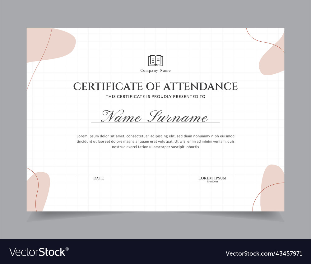 Modern certificate template design layout vector image Modern certificate template design layout