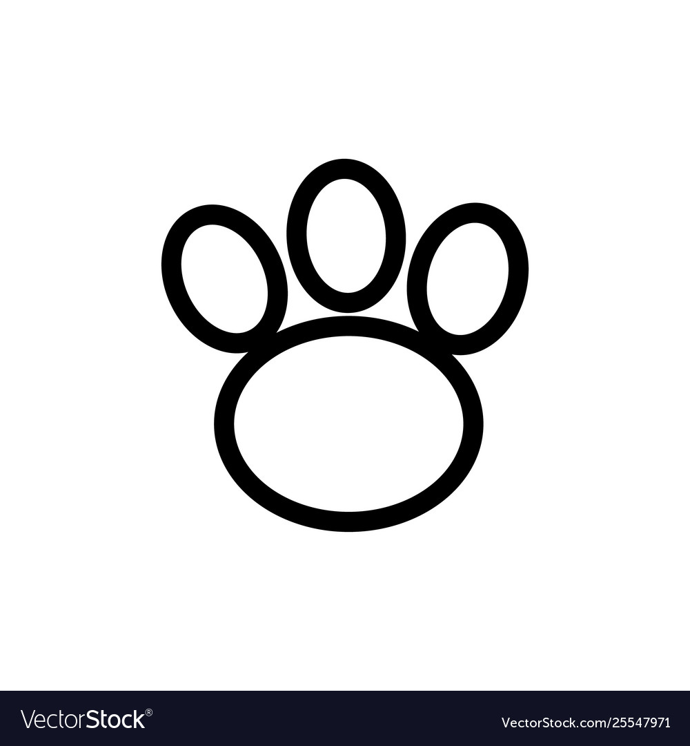 Paw Linie Symbol Umriss Zeichen linear Stil