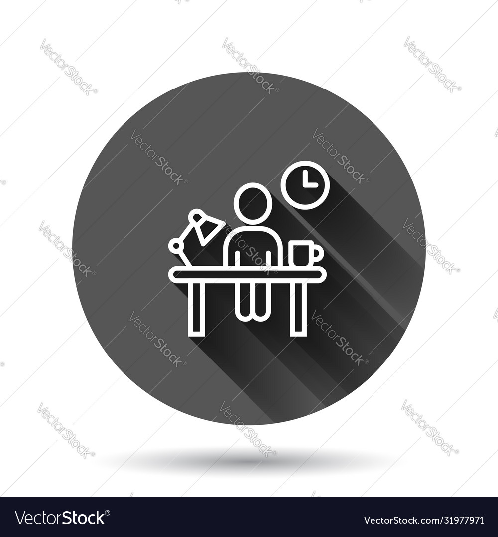 People with table lamp and clock icon in flat Vector Image People with table lamp and clock icon in flat