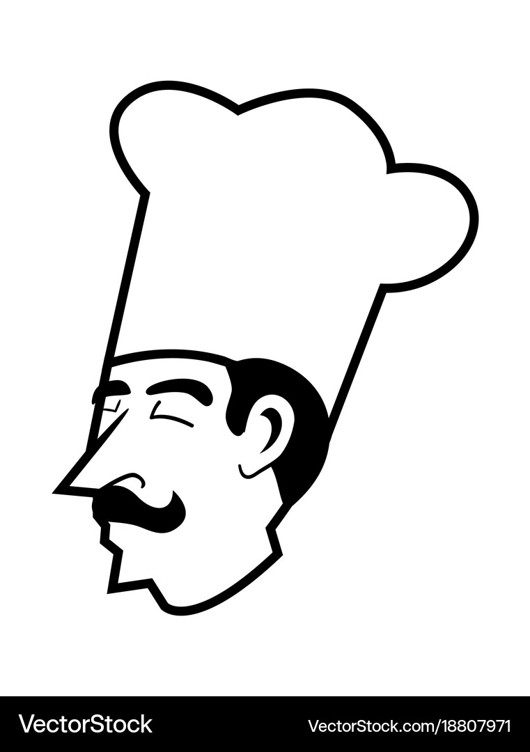 Simple chef avatar Royalty Free Vector Image - VectorStock