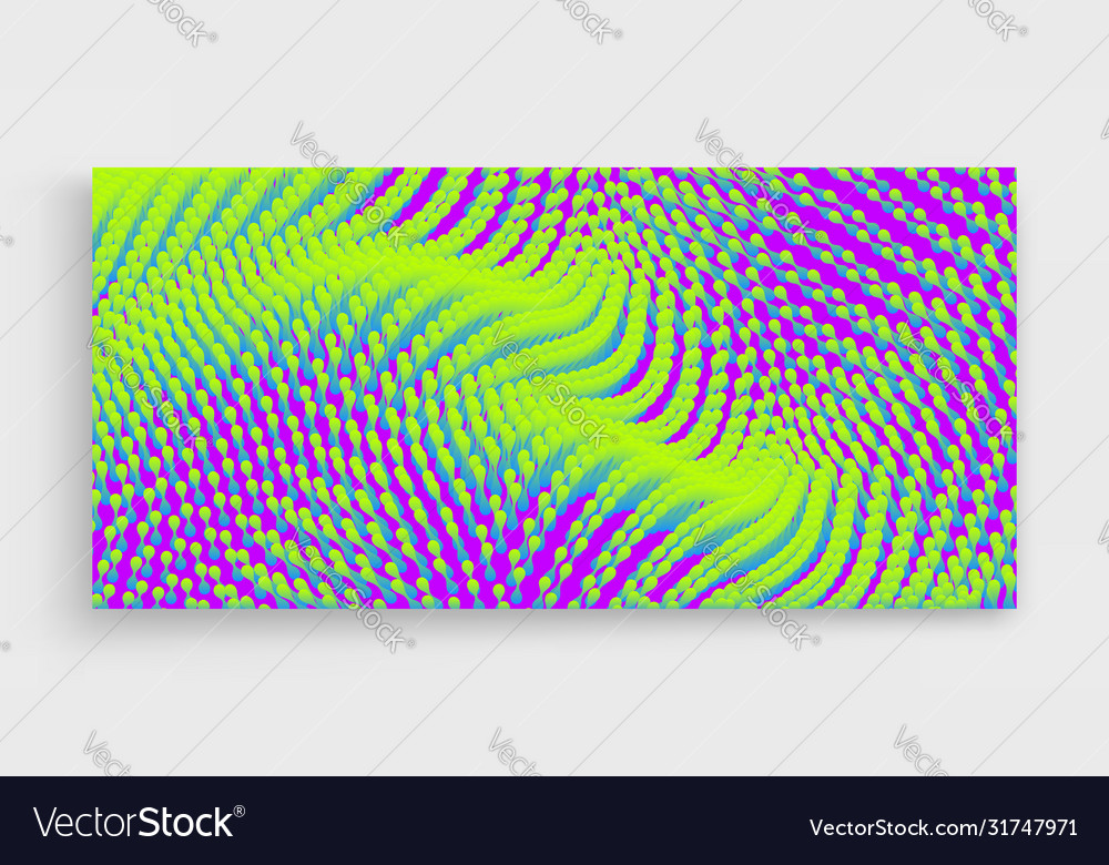 Wavy surface with dynamic effect molecular vector image Wavy surface with dynamic effect molecular
