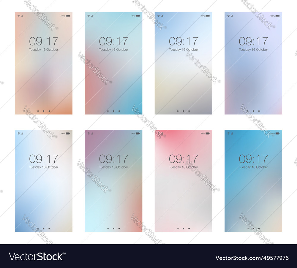 Abstract light blur backgrounds for smartphone