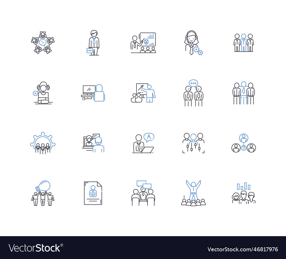 Administrative command line icons collection Vector Image