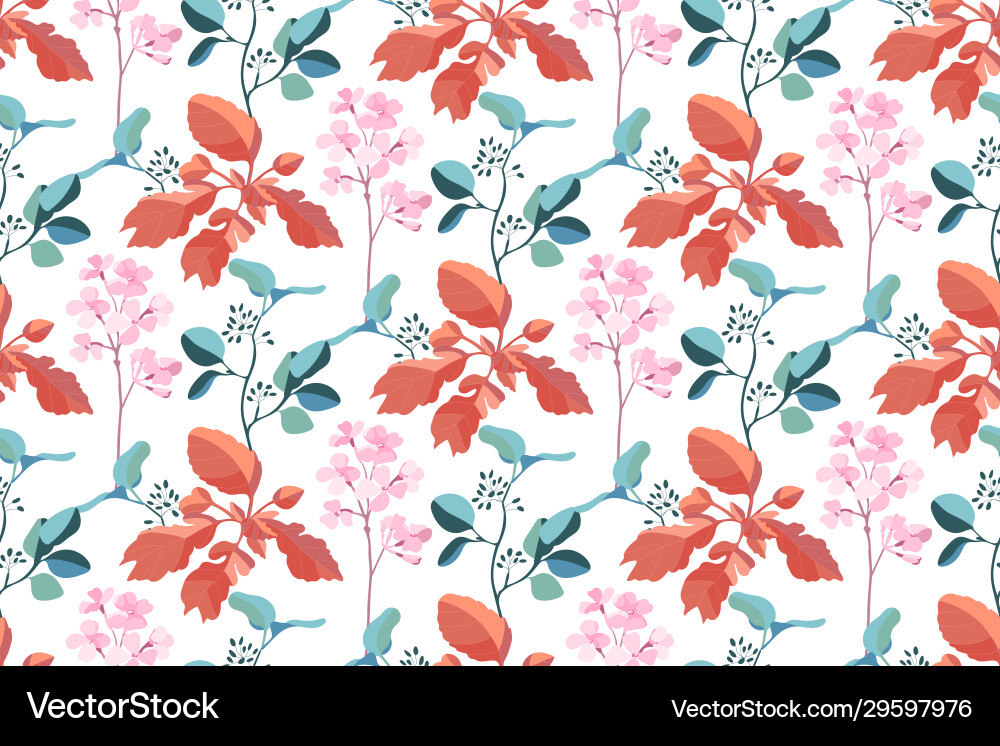 Art floral seamless pattern Royalty Free Vector Image