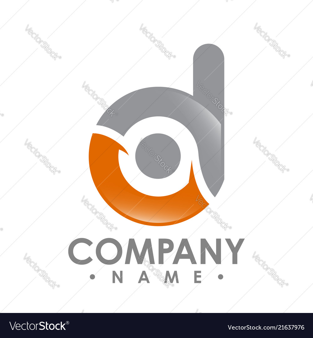 Business Corporate Letter D Logo Design Colorful Vector Image