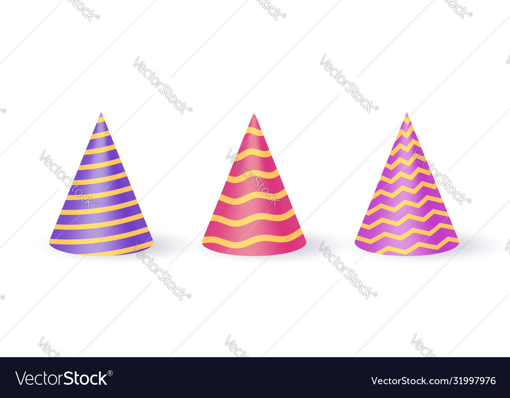 Cap for birthday party new year celebration vector image Cap for birthday party new year celebration