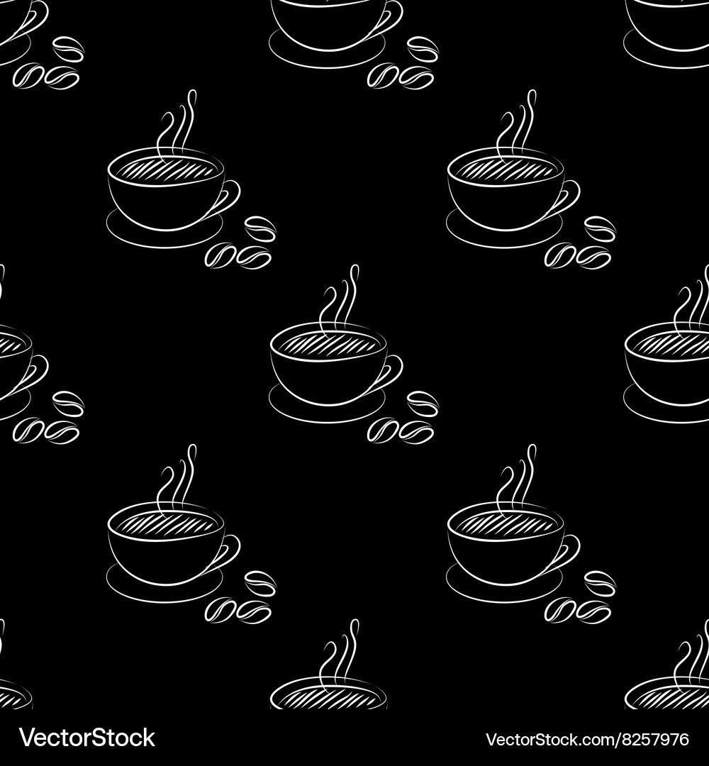 Coffee cup seamless Royalty Free Vector Image - VectorStock