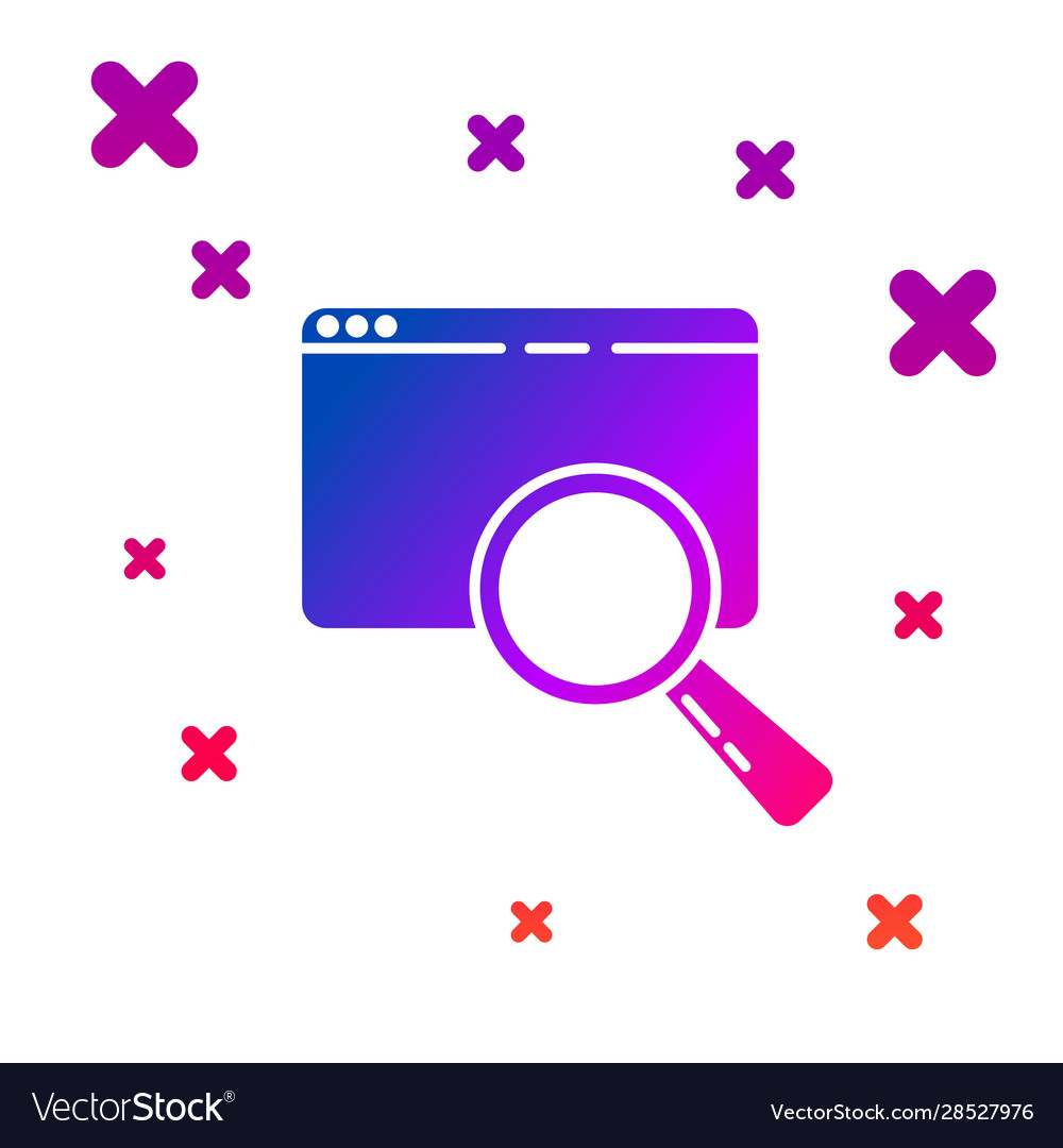 Color search in a browser window icon isolated vector image Color search in a browser window icon isolated