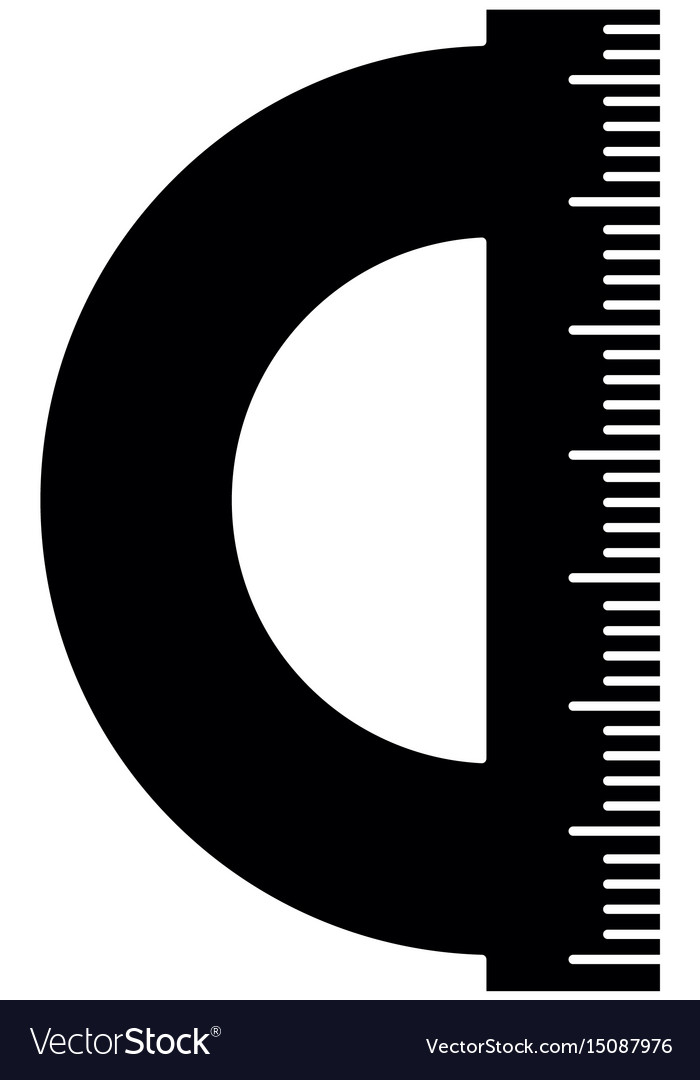 Compass ruler isolated