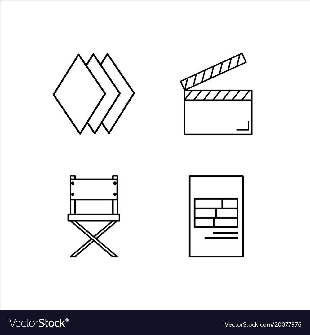 Design and studio simple linear icon setsimple