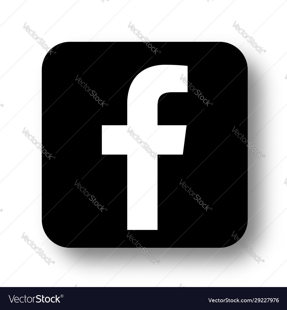 Facebook Logo Icon - Black Square