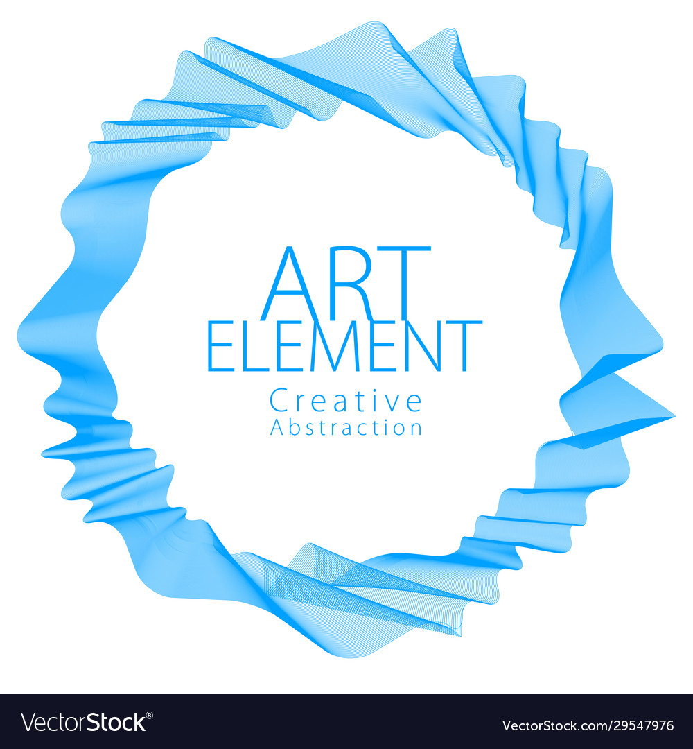 Flowing smooth linear frame in a shape circle