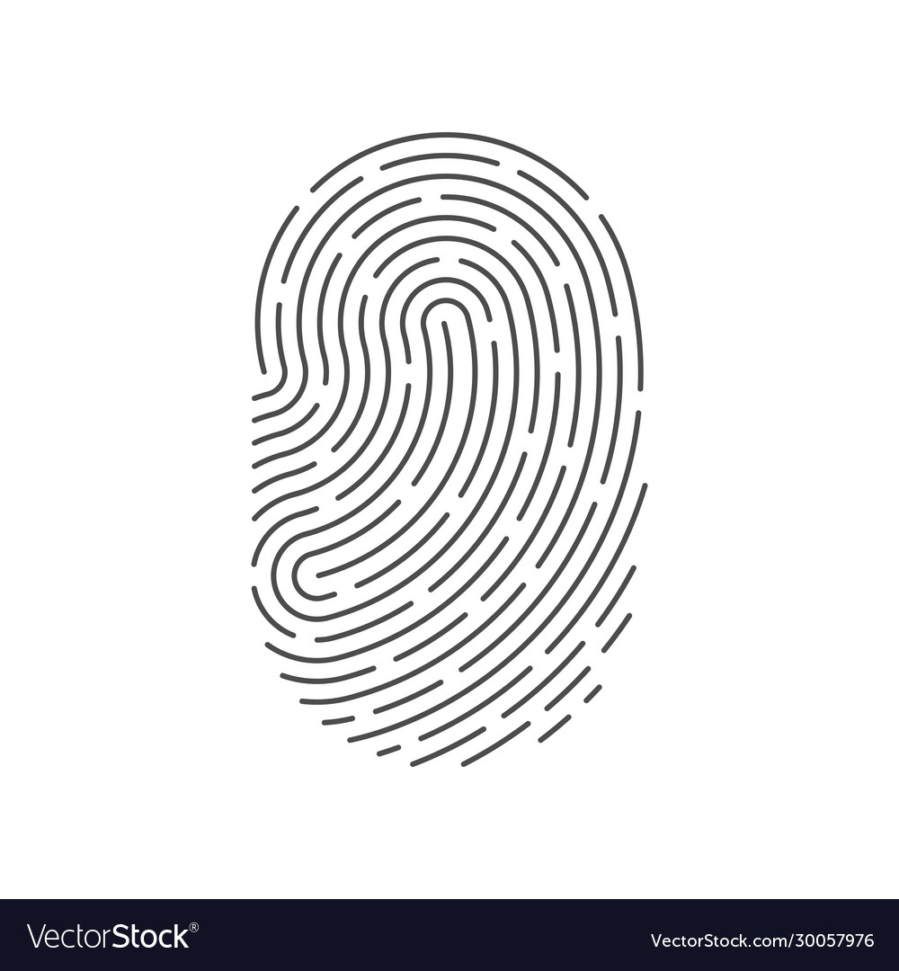 Id app icon fingerprint Royalty Free Vector Image