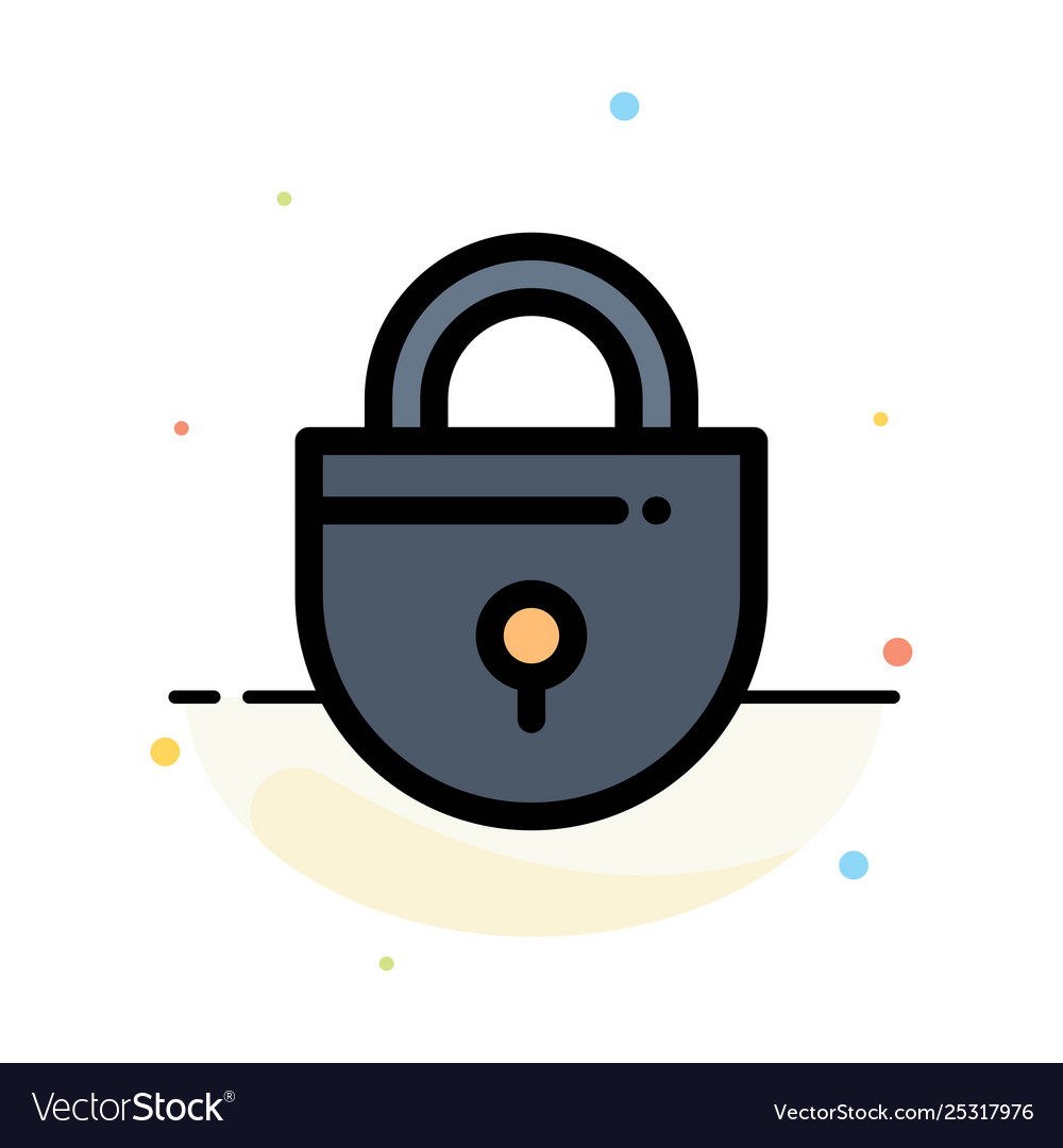 Internet lock locked security abstract flat color vector image Internet lock locked security abstract flat color
