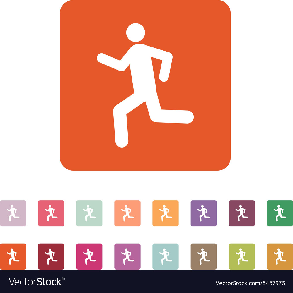 Man Running Icon Run Symbol Flat Royalty Free Vector Image