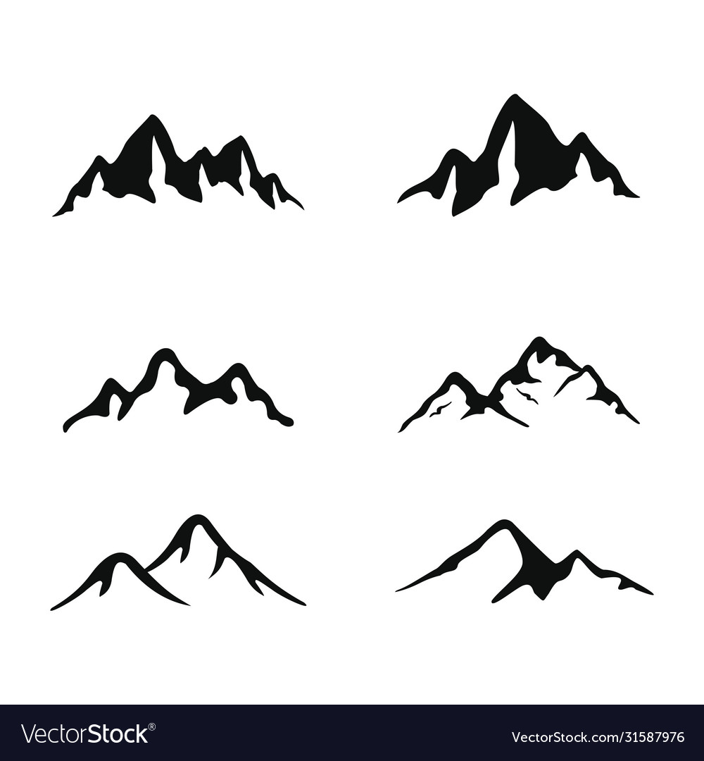 Mount logo design Royalty Free Vector Image - VectorStock