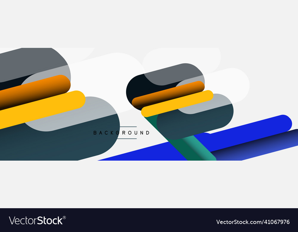 Overlapping round shapes and lines background vector image Overlapping round shapes and lines background