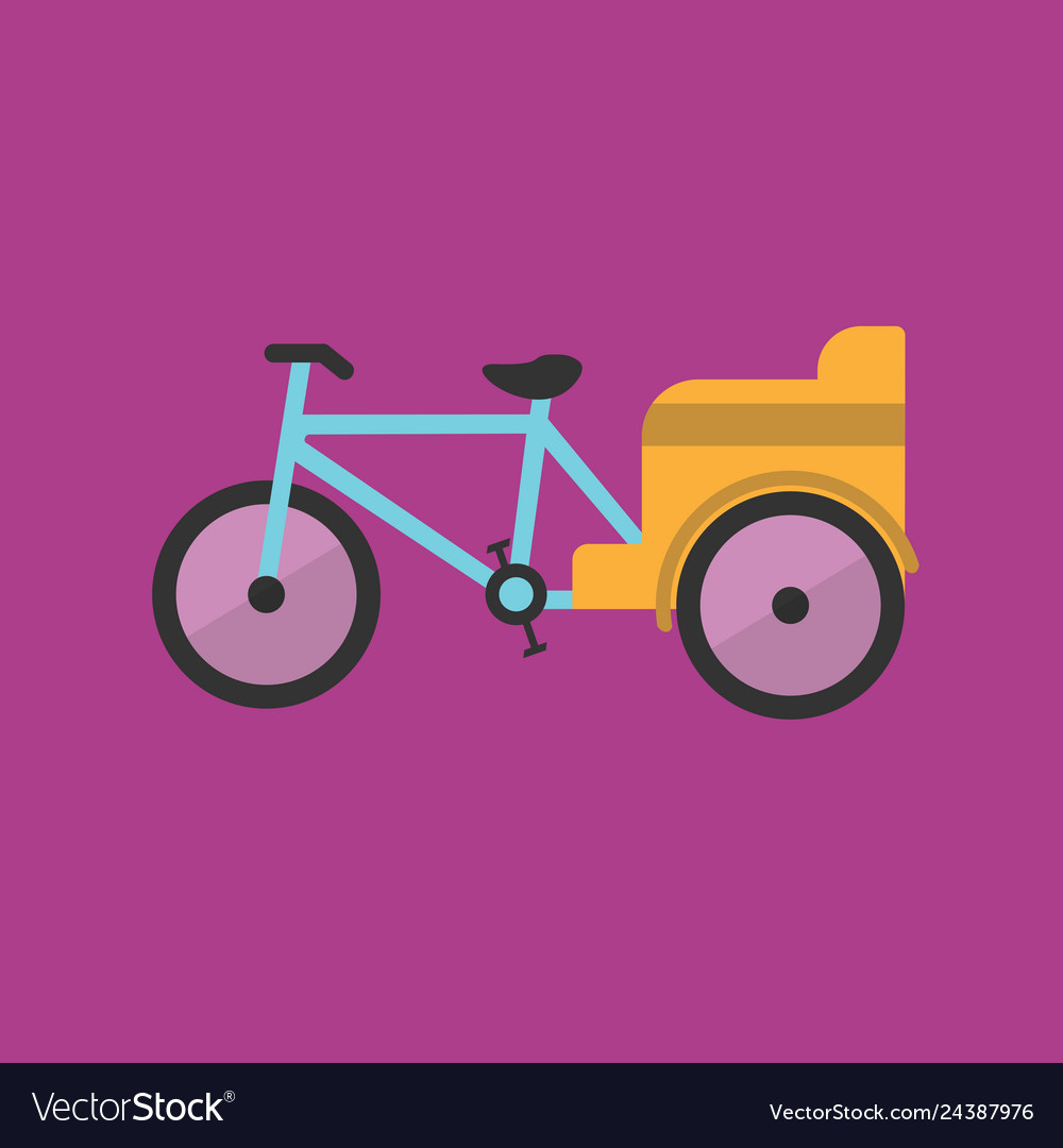 Pedicab icon set great flat icons