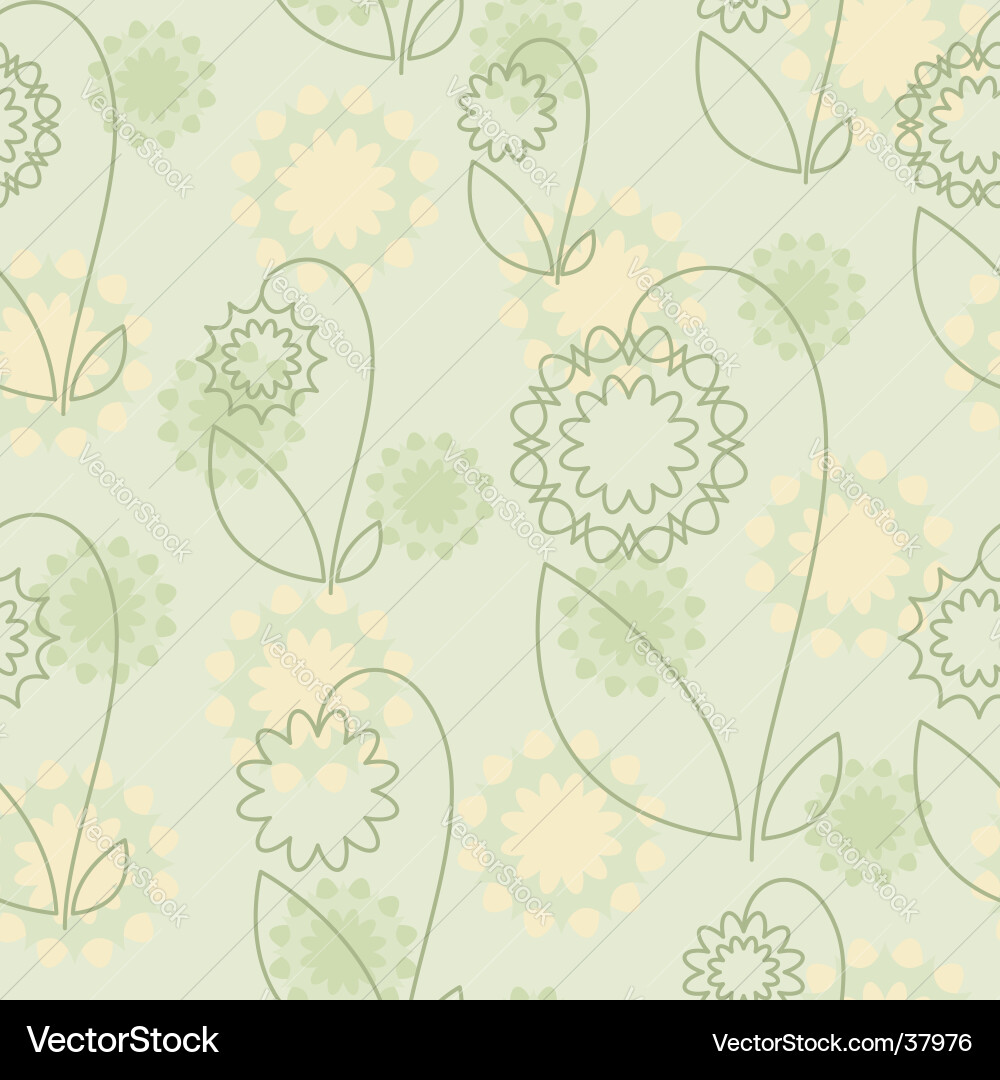 Seamless pattern with abstract flowers Royalty Free Vector