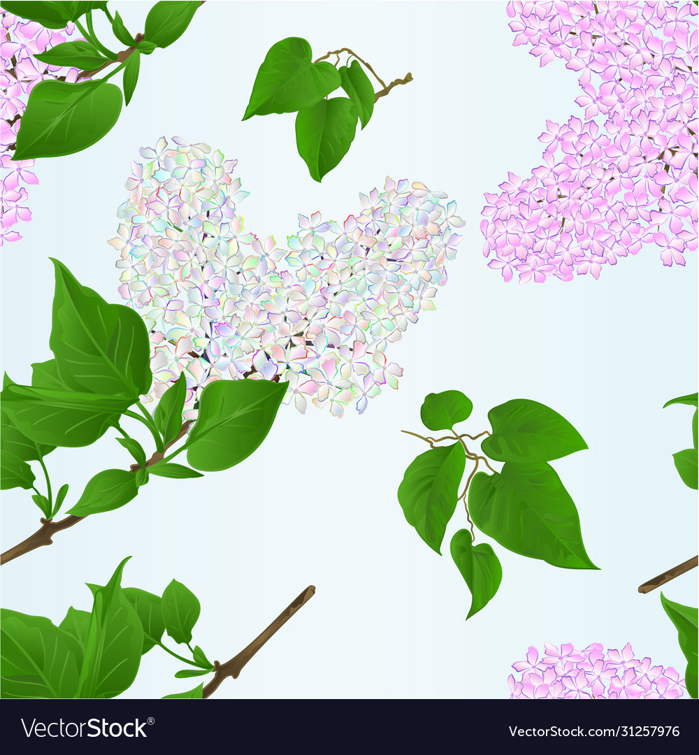 Seamless texture lilac twigs multicolored