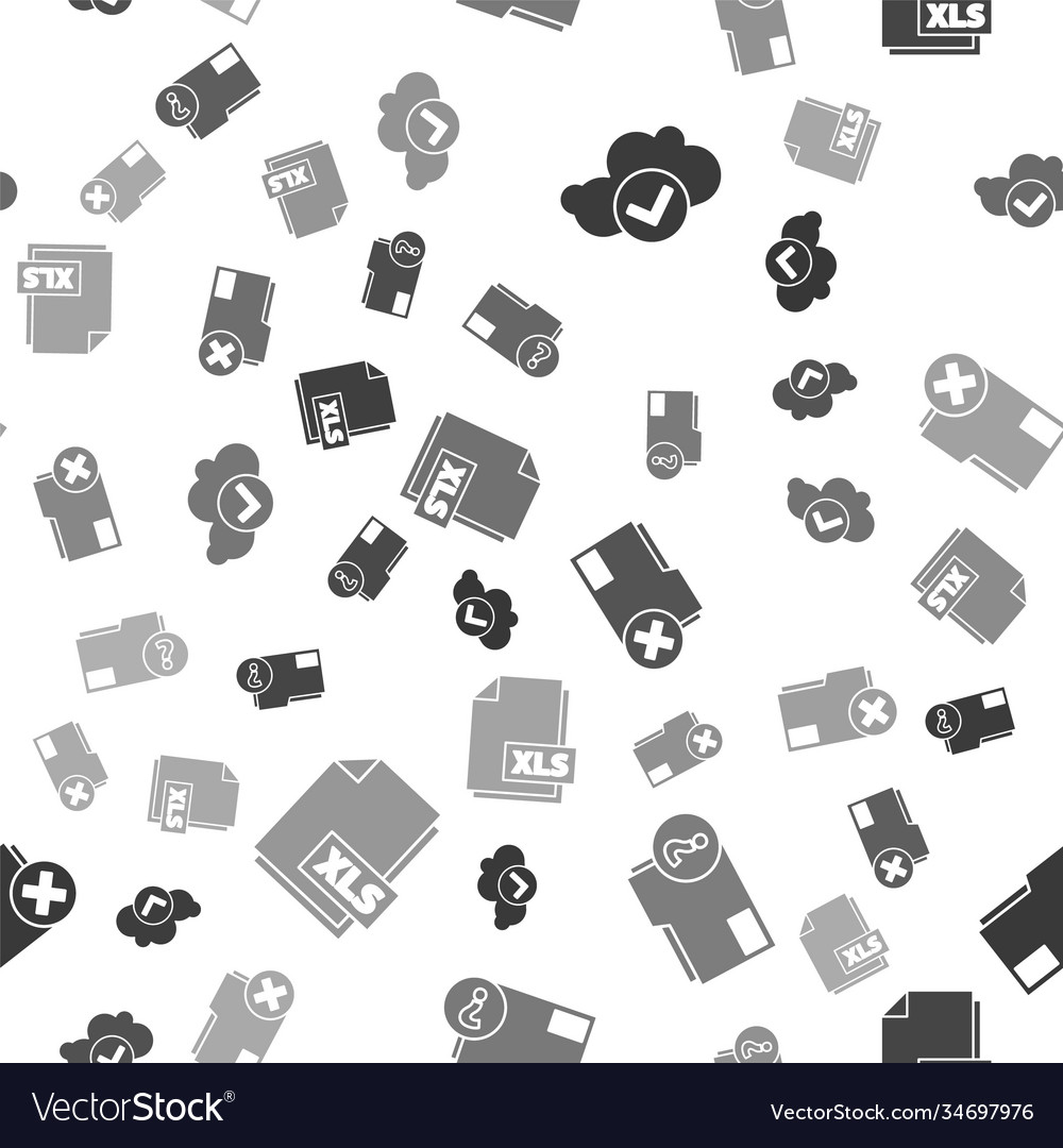 Set cloud with check mark unknown document folder vector image Set cloud with check mark unknown document folder