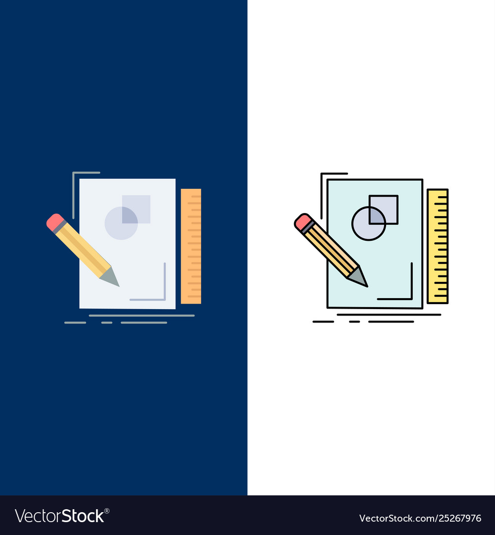 Sketch sketching design draw geometry flat color vector image Sketch sketching design draw geometry flat color