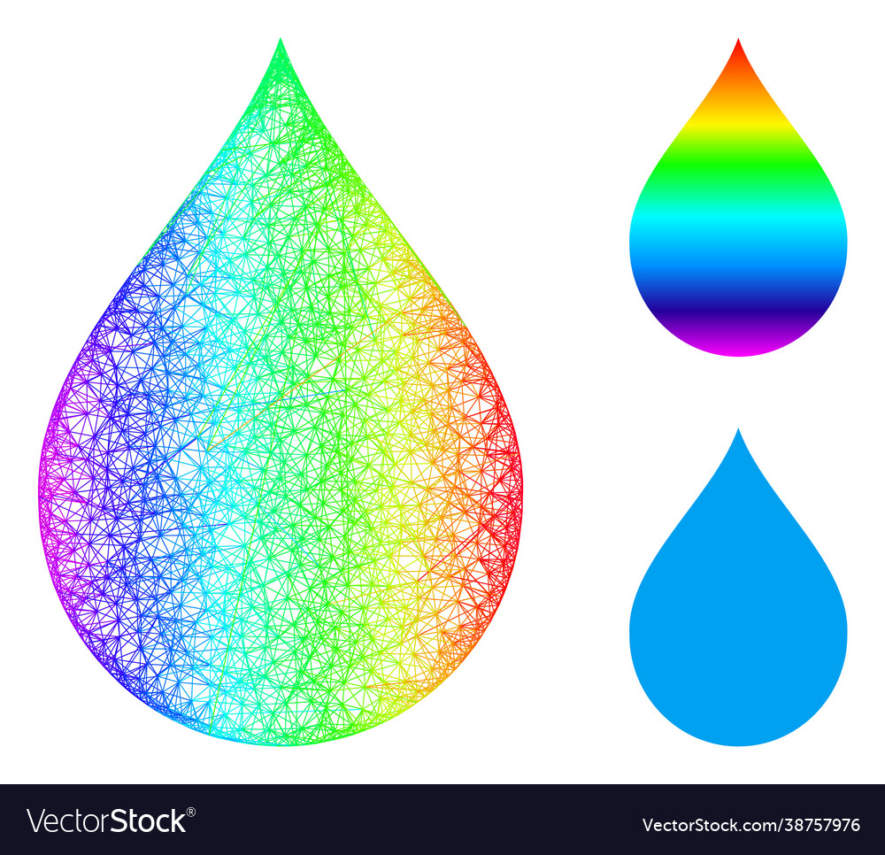 Spectrum net gradient drop icon vector image Spectrum net gradient drop icon